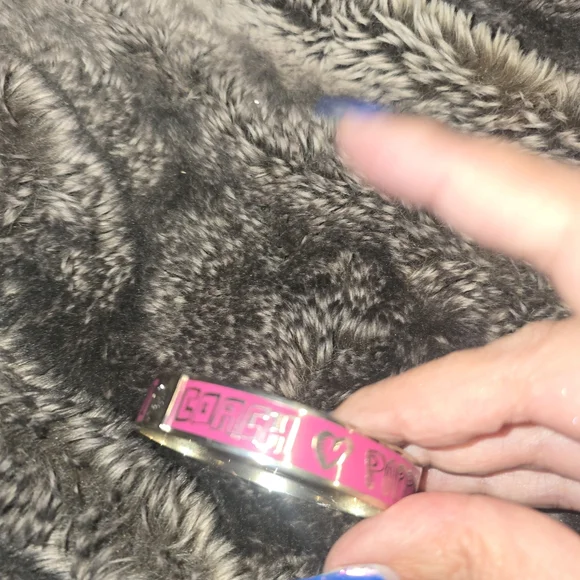 Rare Coach Poppy Pink Bangle Bracelet - Picture 5 of 5